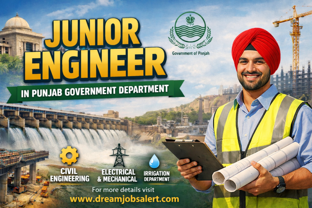 Recruitment for the post of Junior Engineer in Punjab Government Various Department 2025. 