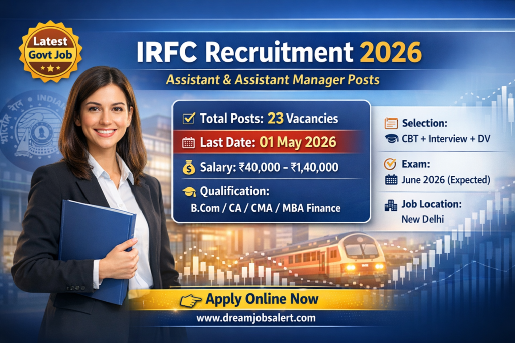 The Indian Railway Finance Corporation (IRFC) Recruitment 2026