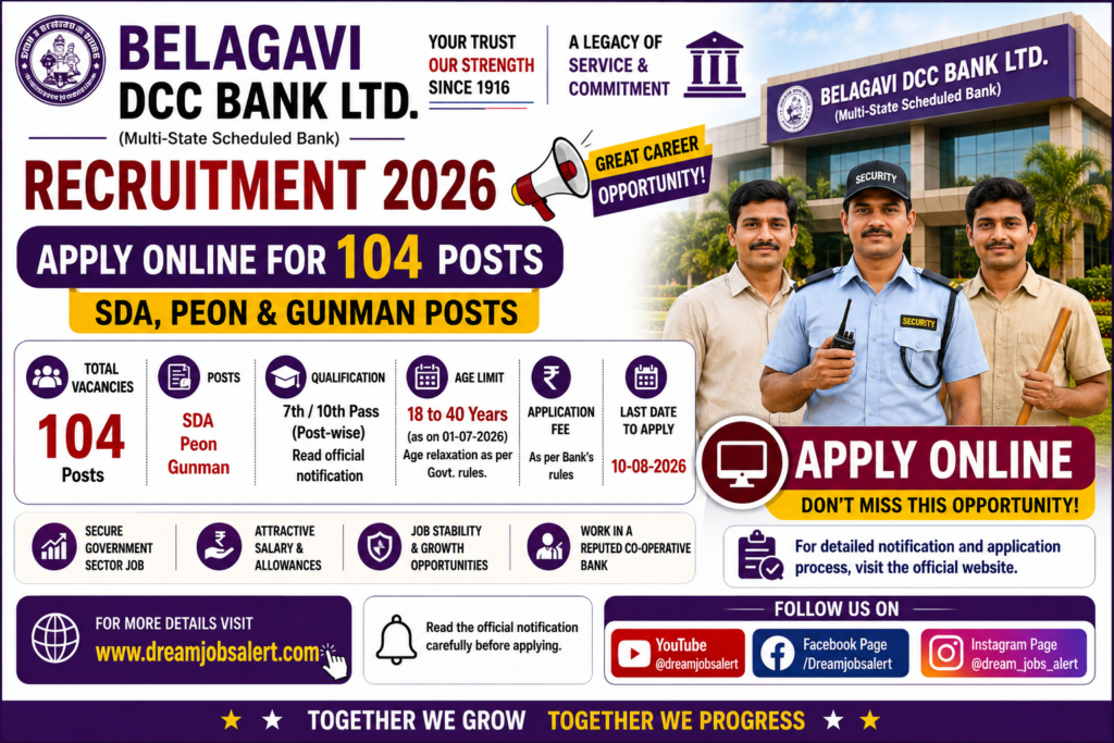 Belagavi DCC Bank Recruitment 2026