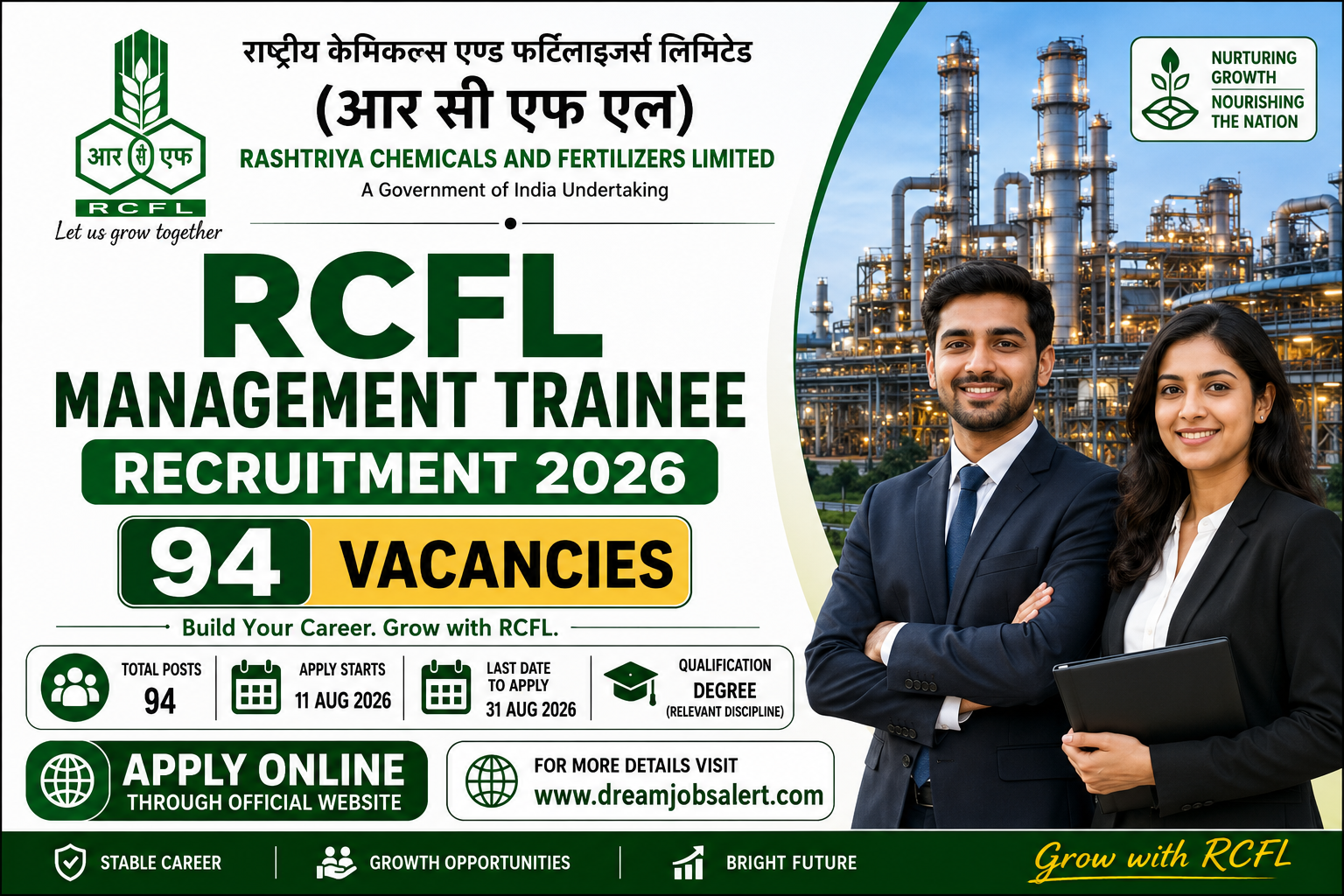 RCF Management Trainee Recruitment 2026 - Apply Online for 94 Posts